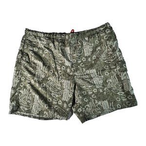 Mens XL Panama Jack Light Green Lined Drawstring Swim Trunks